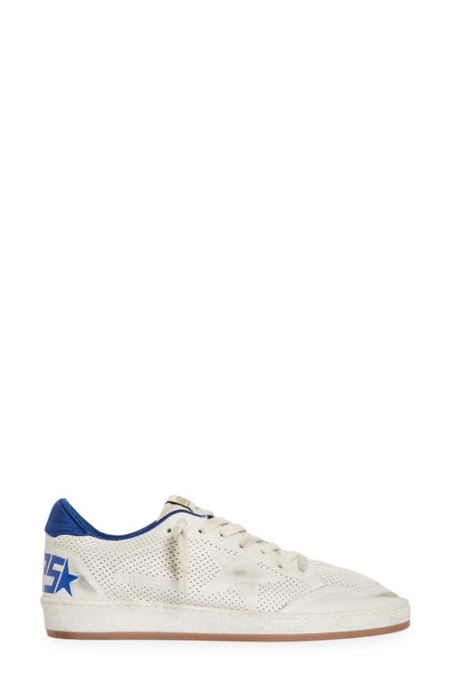 Golden Goose Unisex Ball Star Low Top Sneakers In White/bluette