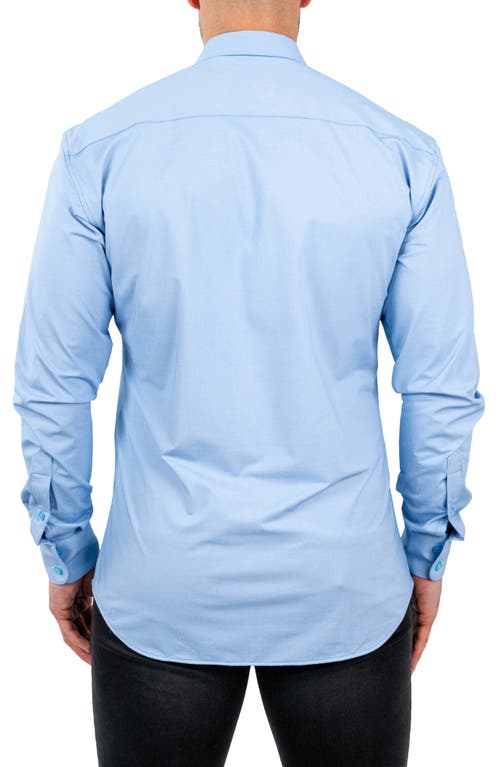 Maceoo Einstein Stretchblotter Light Blue Button-up Shirt In Blue