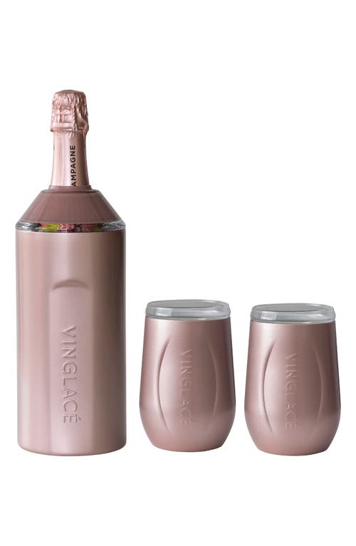 Vinglacé Wine Bottle Chiller & Tumbler Gift Set in Rose Gold at Nordstrom