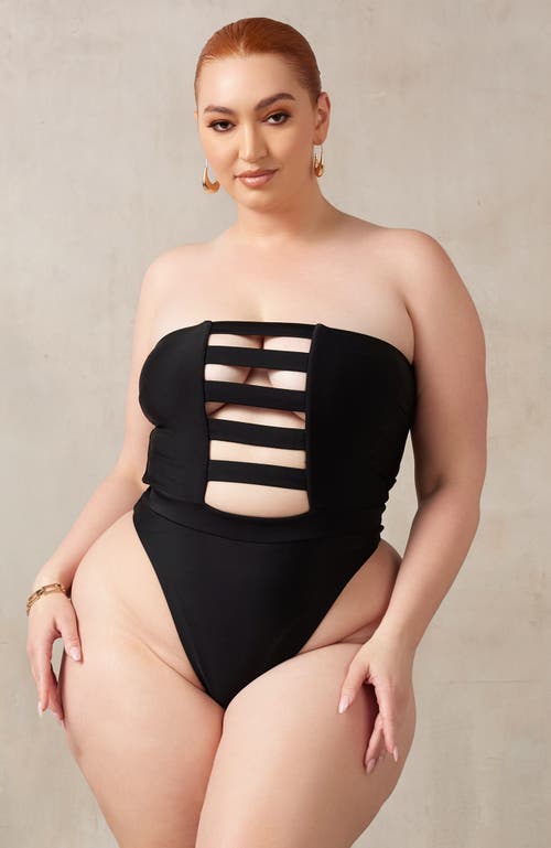 Shop Mbm Swim Zen One-piece Swimsuit In Black