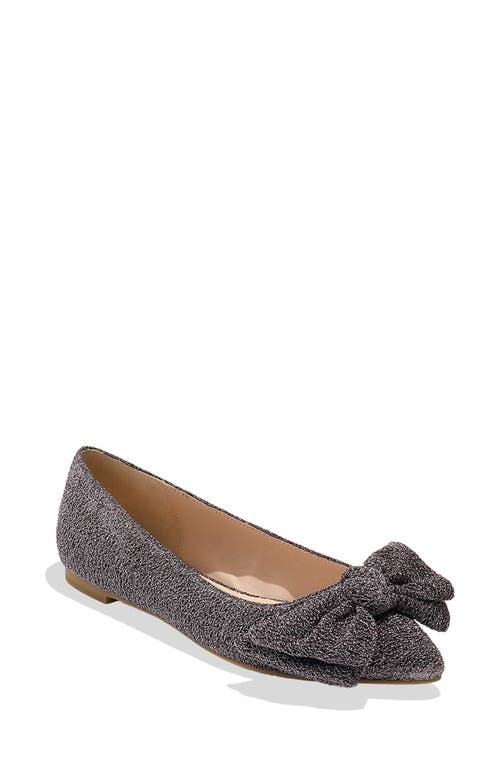 Shop Jack Rogers Debra Pointed Toe Flat In Anthracite Sparkle