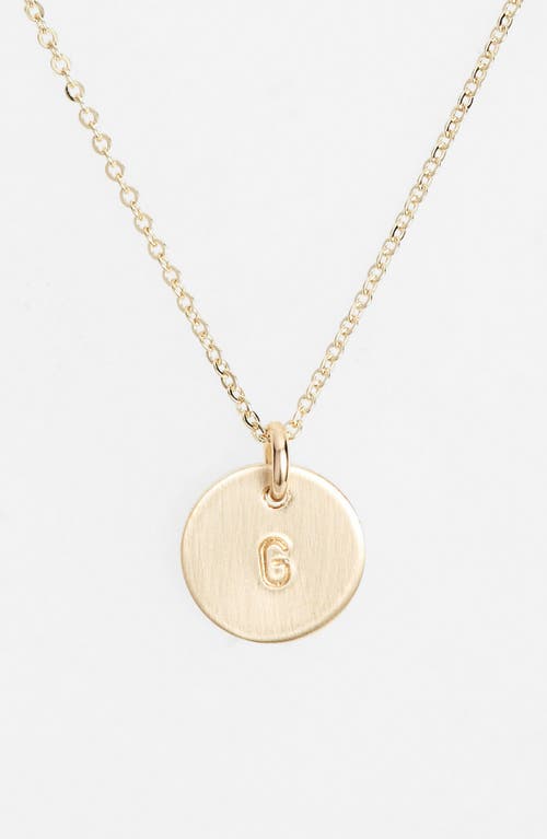 14k-Gold Fill Initial Mini Circle Necklace in 14K Gold Fill G