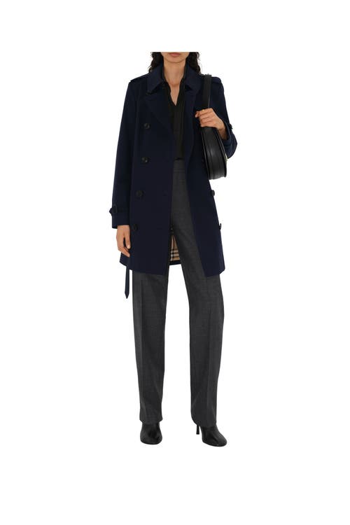 Shop Burberry Short Chelsea Heritage Trench Coat In Coal Blue
