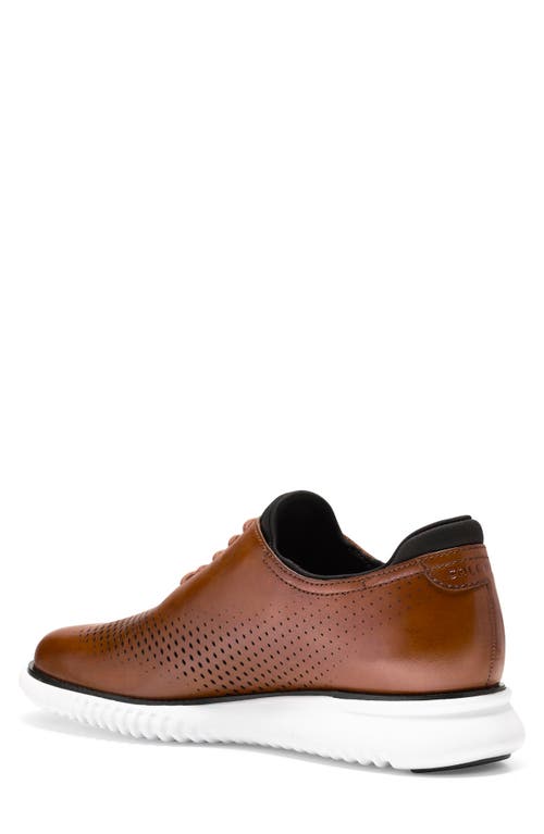 Shop Cole Haan 2.zerogrand Laser Wing Derby In British Tan/ivory Leather