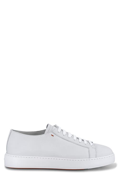 Santoni White Low-top Sneaker In White