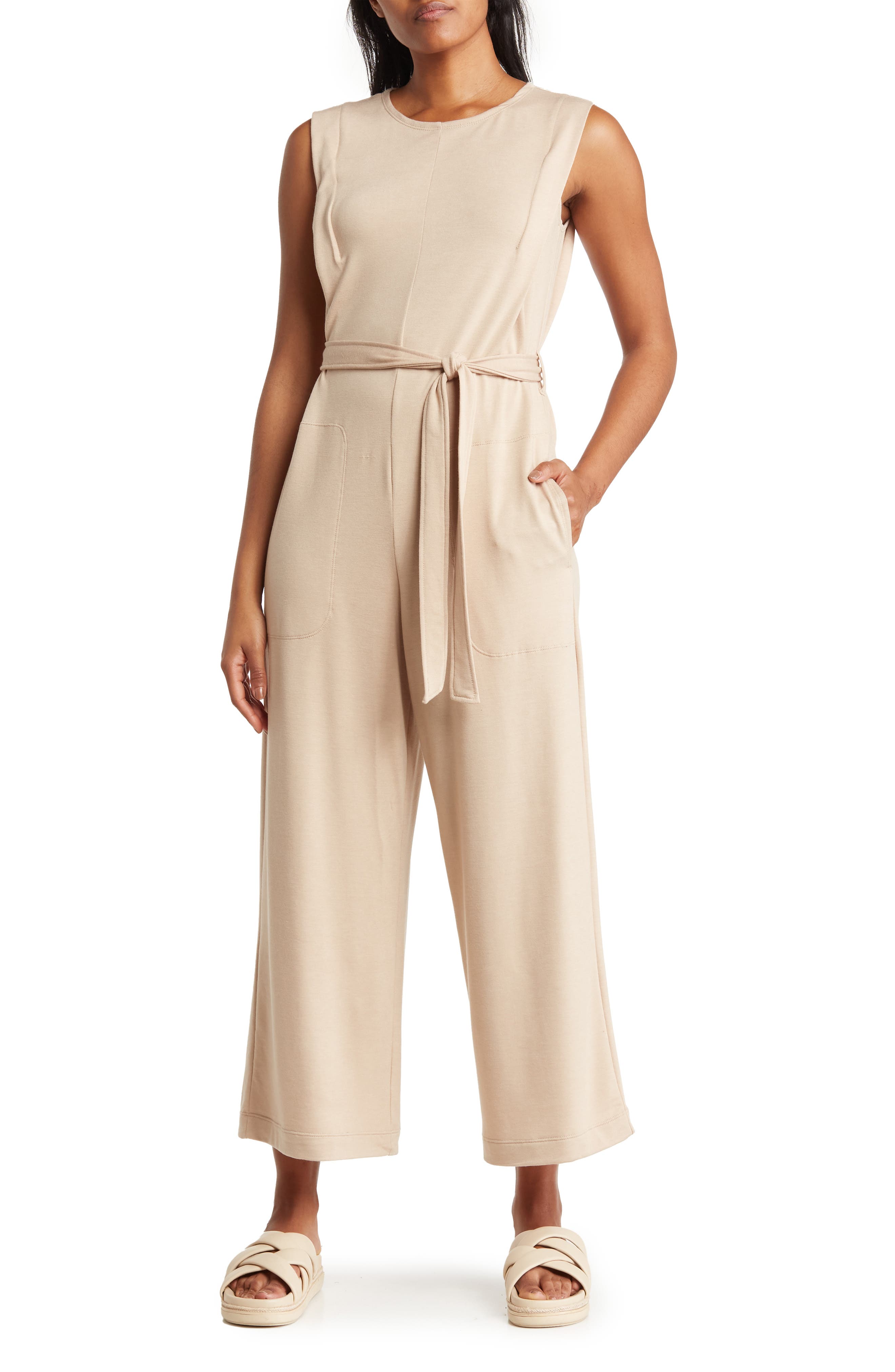 beige romper pants