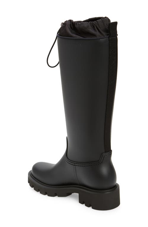 Moncler Black Kickstream Waterproof Knee High Boots In Black