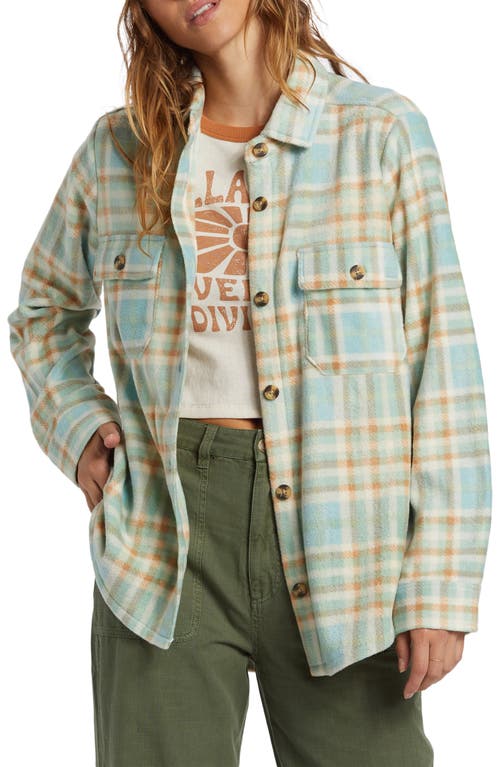 Shop Billabong Forge Fleece Shirt Jacket In Blue Haze