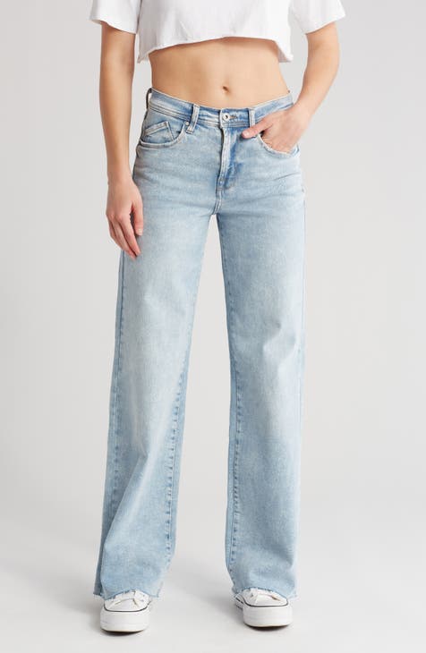Kensie Jeans Light Wash Distressed Skinny raw Hem Denim Women's Size 10