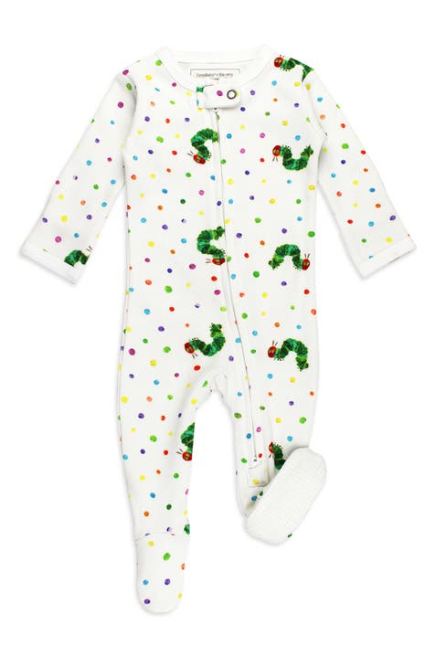 x 'The Very Hungry Caterpillar™' Fitted One-Piece Organic Cotton Footie Pajamas (Baby)