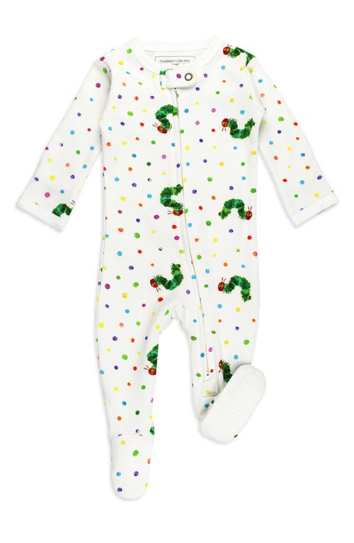 L'Ovedbaby x 'The Very Hungry Caterpillar' Fitted One-Piece Organic Cotton Footie Pajamas at Nordstrom,