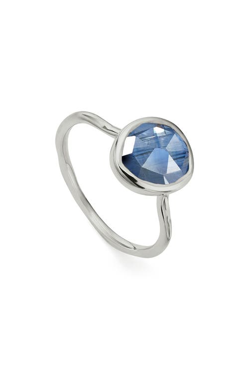 Shop Monica Vinader Siren Stacking Ring In Silver/kyanite