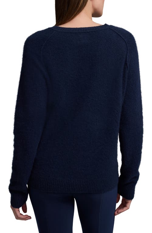 Shop Nic + Zoe Nic+zoe Luxe Cashmere V-neck Sweater In Dark Indigo