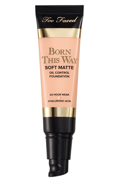 Shop Too Faced Born This Way Soft Matte Oil Control Foundation In Seashell