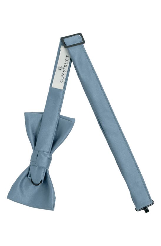 Construct Solid Satin Pre-tied Bow Tie In Hydrangea