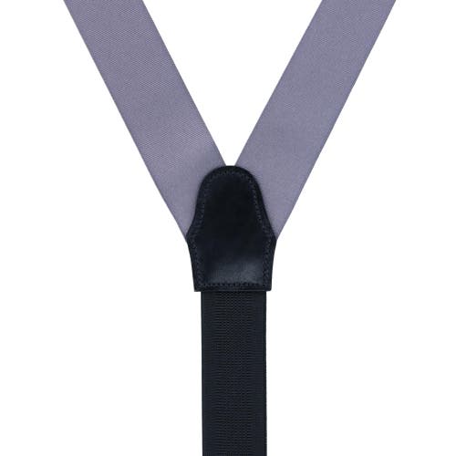 Trafalgar Big & Tall Phoenix 38mm Grosgrain Non Stretch Ribbon Button End Suspenders In Smokey Grey