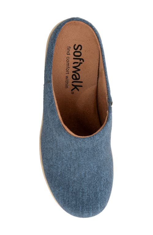 Shop Softwalk ® Madison Platform Mule In Blue Denim