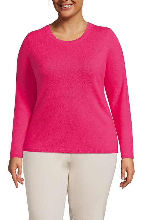 Lands' End Plus Size Cashmere Sweater In Bright Petunia Rose