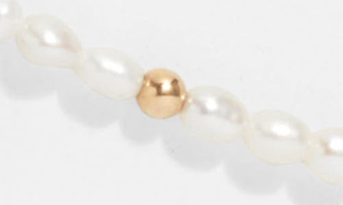 Set & Stones Simone Freshwater Pearl & Paper Clip Chain Anklet In Gold
