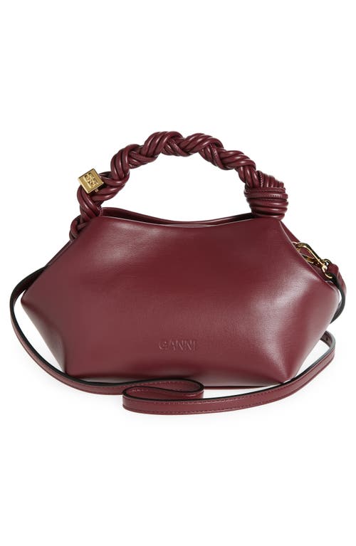 Shop Ganni Bou Crossbody Bag In Burgundy