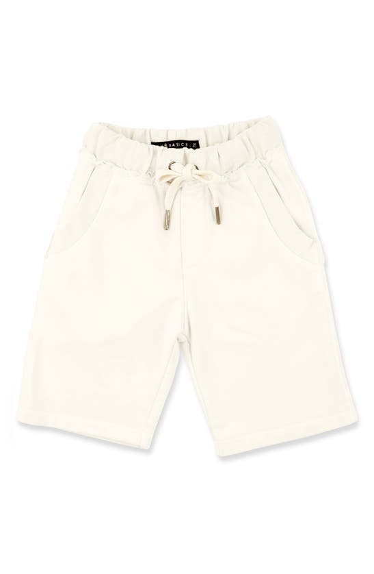 Shop Miki Miette Kids' Rusty French Terry Shorts In Cream