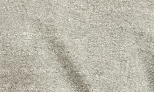 Lucky Brand Cloud Shine Stripe Mock Neck Knit Top In Grey Stripe