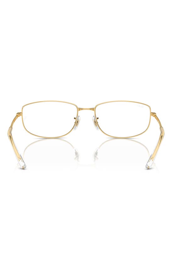 Shop Ray Ban Ray-ban 56mm Irregular Optical Glasses In Gold Transition