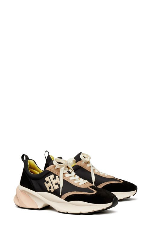 Tory Burch Good Luck Low-top Sneakers In Black/cream/black