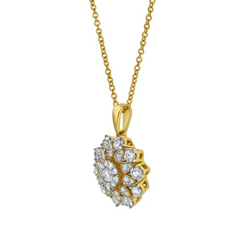 Shop Luvmyjewelry Flower Of Life Diamond Pendant In 10k Yellow Gold