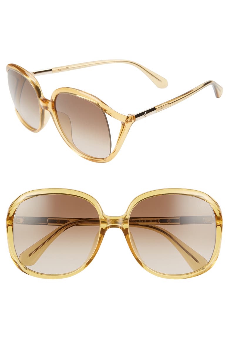 kate spade new york mackennas 58mm gradient square sunglasses, Main, color, 