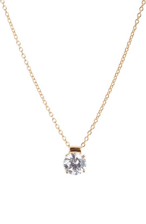 Shop Nordstrom Sterling Silver & Cubic Zirconia Pendant Necklace In 14k Gold Plated