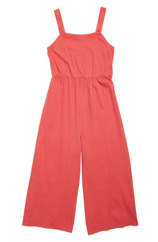 Melrose And Market Kids' Sleeveless Wide Leg Jumpsuit In Red Mum