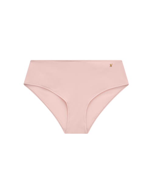 Nudea The Stretch Mid Rise Bikini Brief In Blush Pink