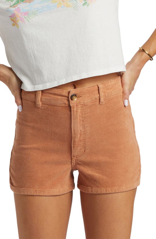 Shop Billabong Free Fall Stretch Cotton Corduroy Shorts In Toffee