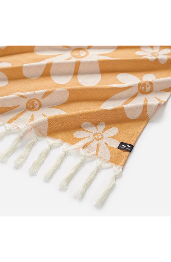 Shop Slowtide Iggy Yin & Yang Flower Cotton Beach Towel In Burnt Orange