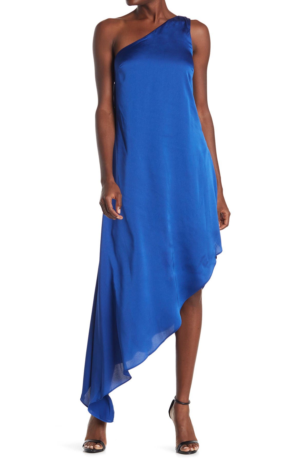 laundry by shelli segal one shoulder gown