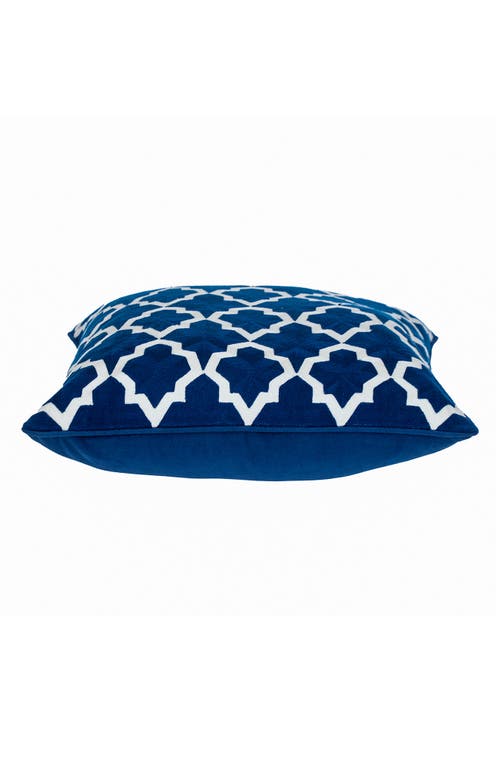Parkland Collection Canita Embroidered Throw Pillow In Blue