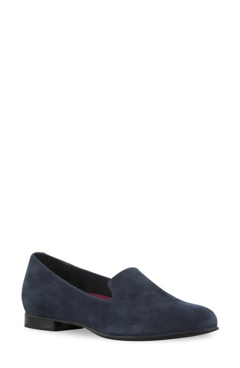 Women's Blue Flat Loafers & Slip-Ons
