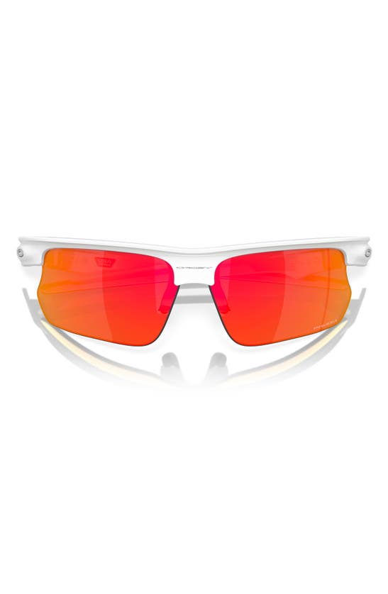 Shop Oakley Bisphera 68mm Prizm™ Gradient Oversize Rectangular Sunglasses In Ruby