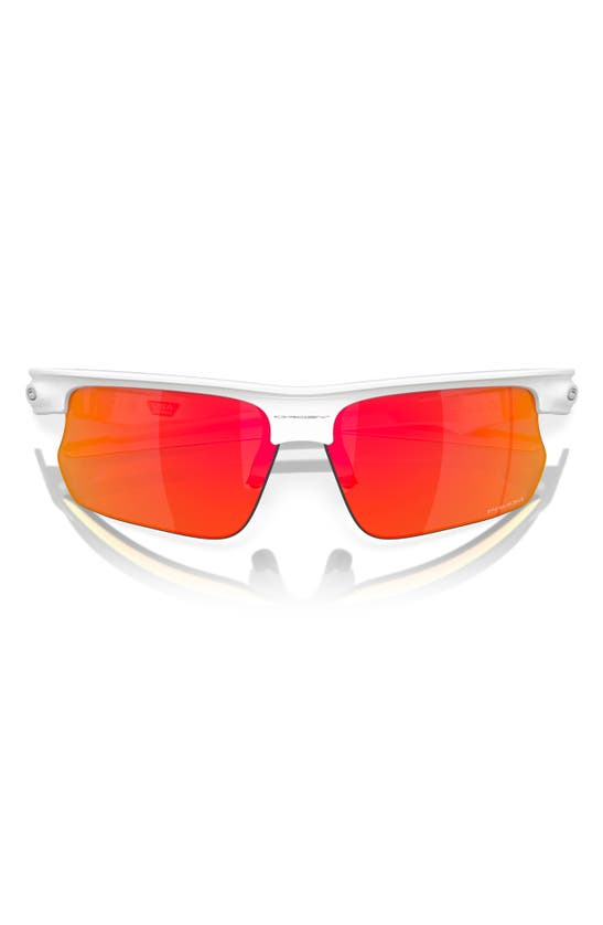 Shop Oakley Bisphera 68mm Prizm™ Gradient Oversize Rectangular Sunglasses In Ruby