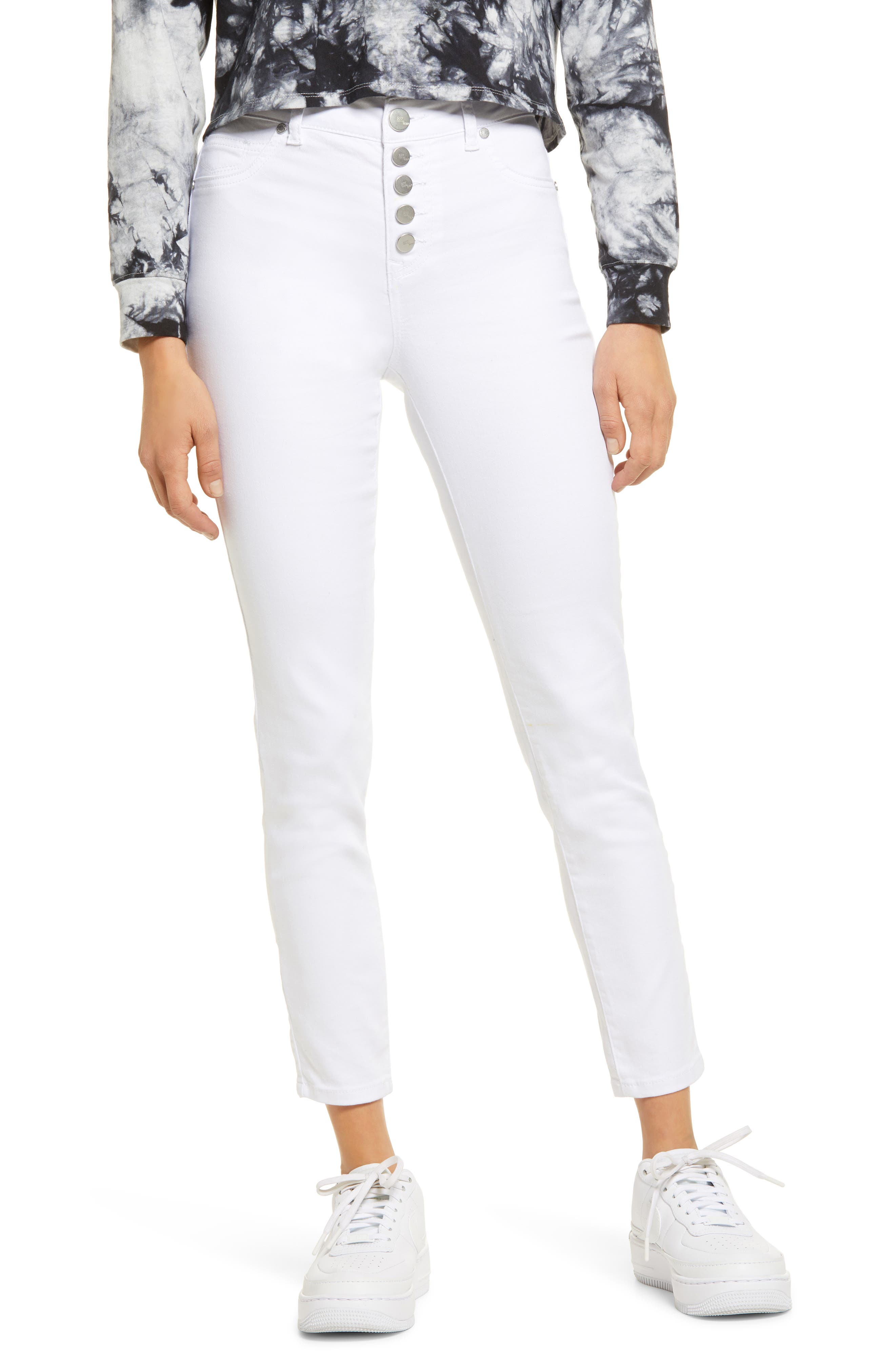 white ankle jeans