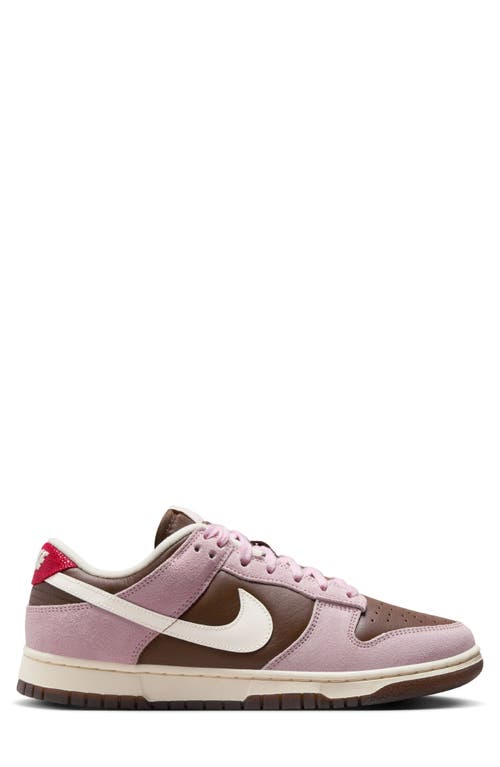 Shop Nike Dunk Low Basketball Sneaker In Cacao Wow/ivory/pink