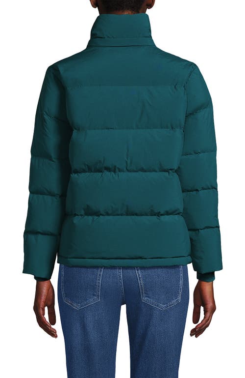 Shop Lands' End Wide Channel 600 Down Puffer Jacket In Evening Teal