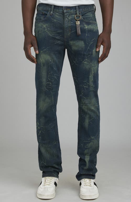 Miki Marbled Stretch Jeans in Indigo