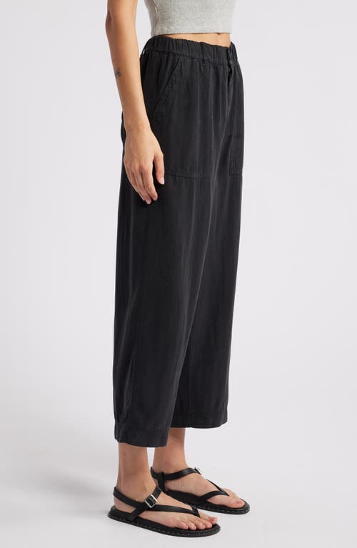 Shop Treasure & Bond Crop Straight Leg Utility Pants In Black