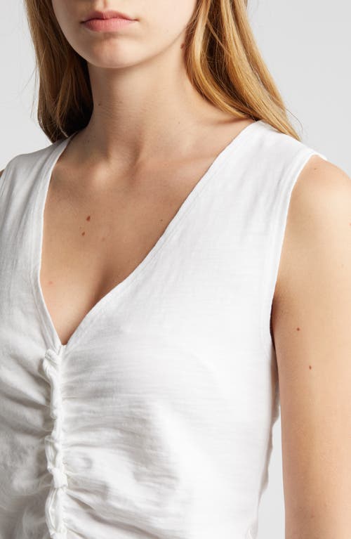 Shop Nation Ltd Cassie Ruched Tank Top In Optic White