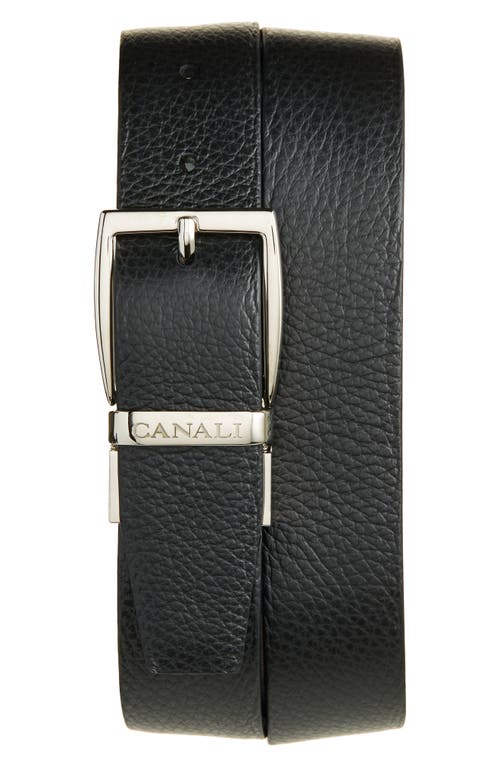 Canali Reversible Leather Belt Black at Nordstrom,