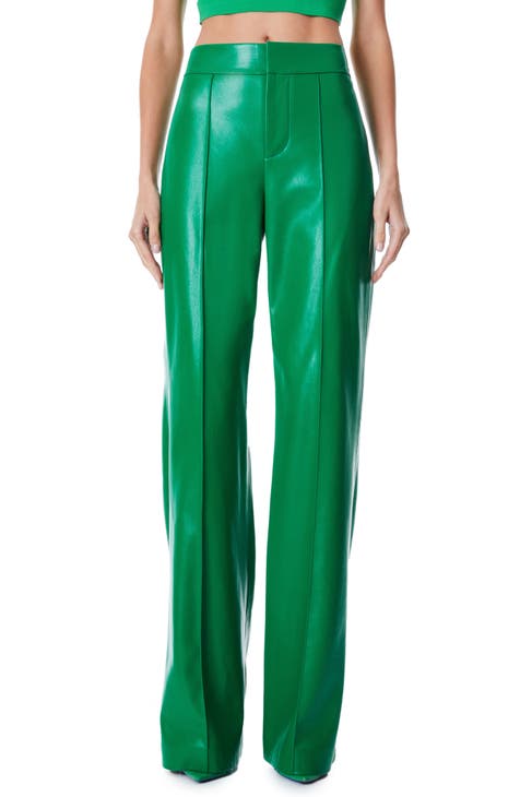 Women's Green Leather & Faux Leather Pants & Leggings | Nordstrom