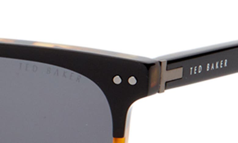 Ted Baker 56mm Polarized Square Sunglasses In Black