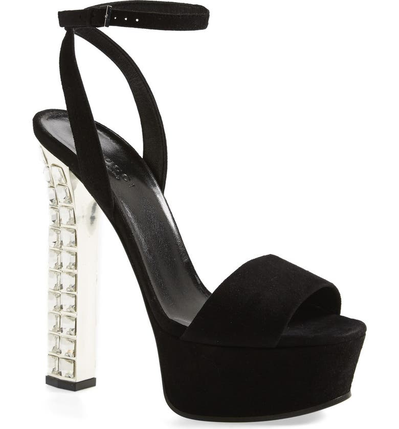 Gucci 'Leila' Jeweled Heel Platform Sandal (Women) | Nordstrom